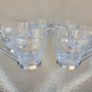 6 Crate & Barrel Espresso Demitasse Glasses